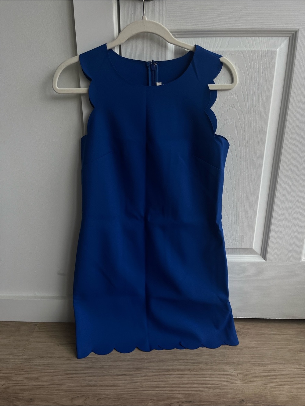 J. Crew Girls Cobalt Scalloped Sheath Dress